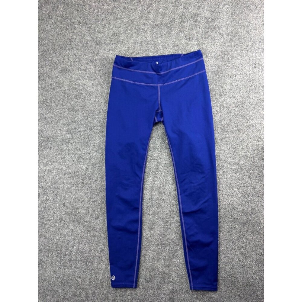 Athleta Sonar Leggings Women's Small Blue Ankle Zipped Pocket Skinny Mid Rise